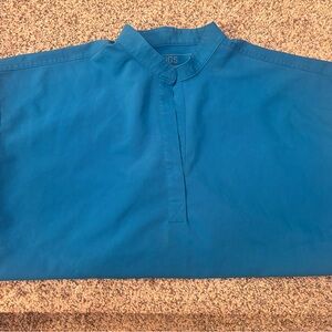 Figs Women's Scrub Top Caribbean Blue